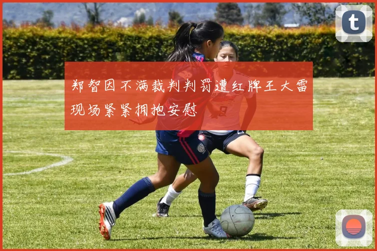郑智因不满裁判判罚遭红牌王大雷现场紧紧拥抱安慰